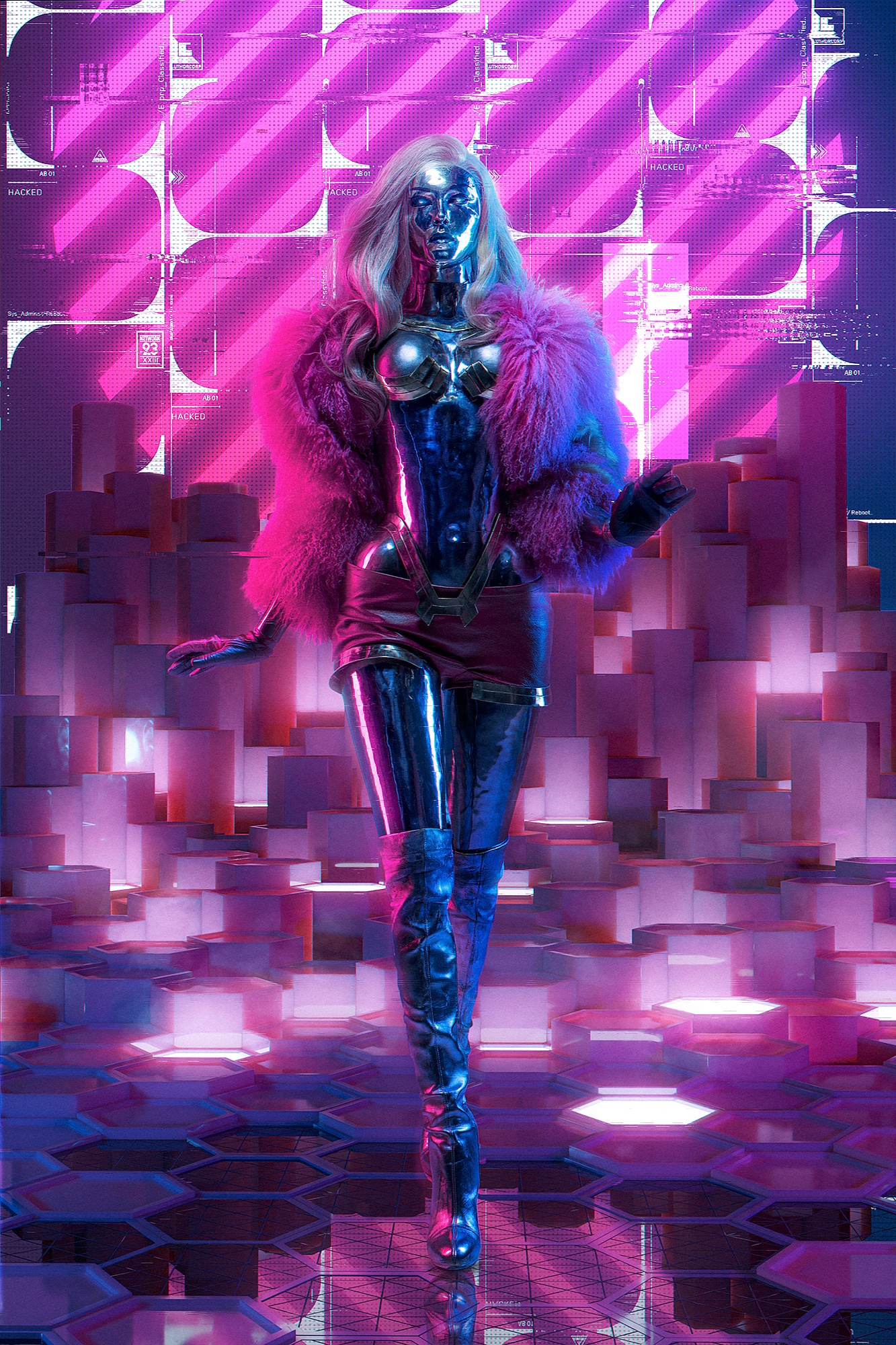 Косплей на Lizzy Wizzy из Cyberpunk 2077