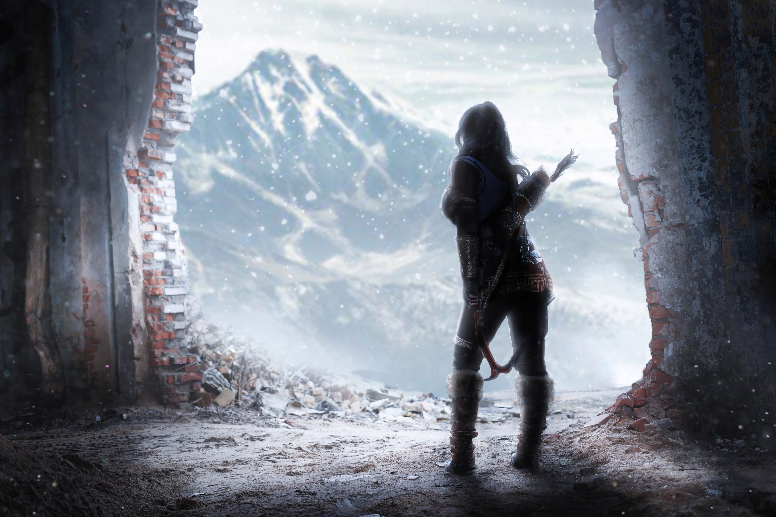 Косплей на Лару Крофт из игры Tomb Raider
